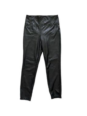 Badgley Mischka Studio Faux Leather Women's Medium Black Slim Fit Pull On Pants